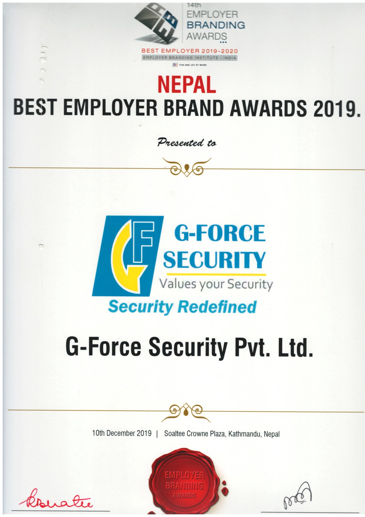 Best Employer Brand Awards 2019